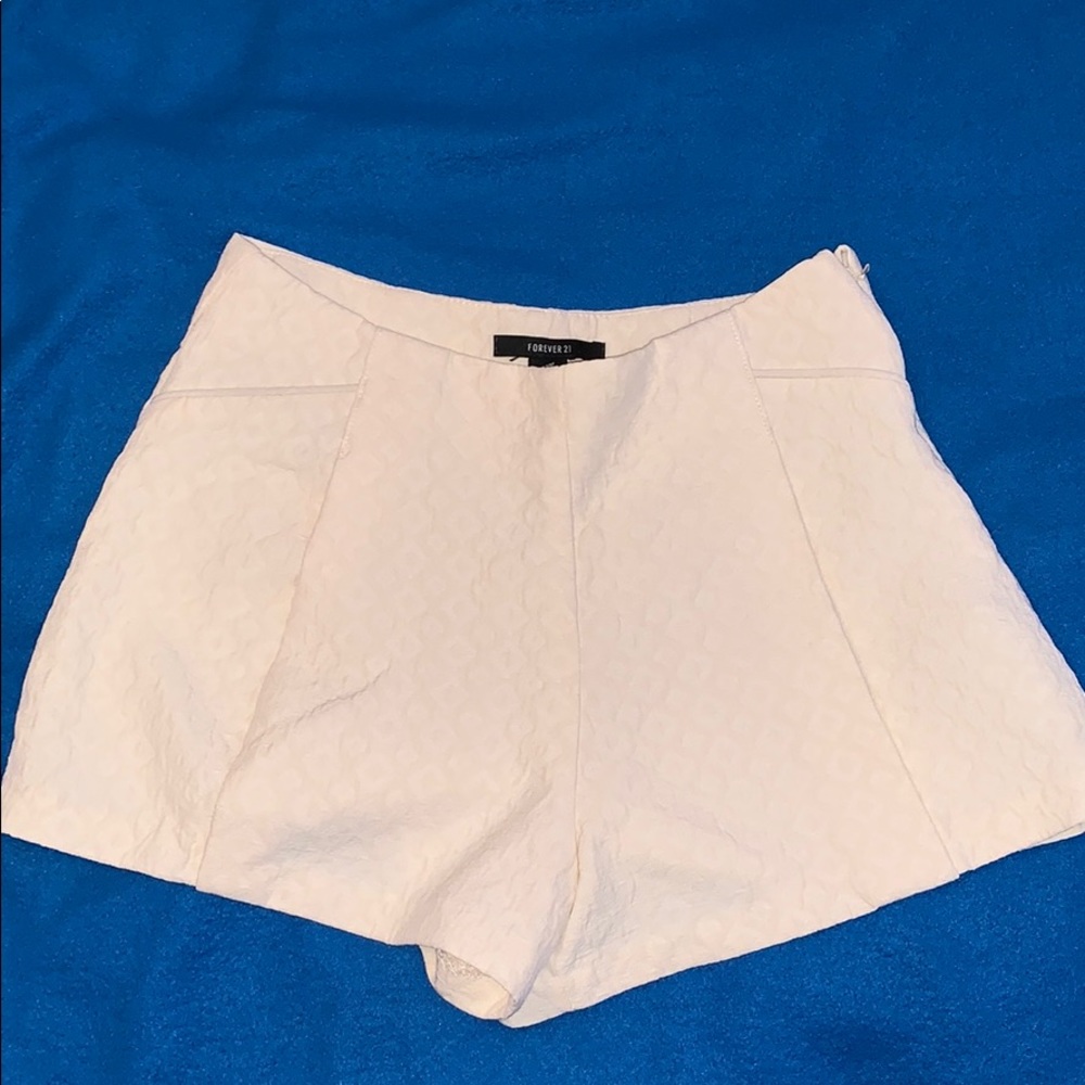 White High-Waisted Shorts